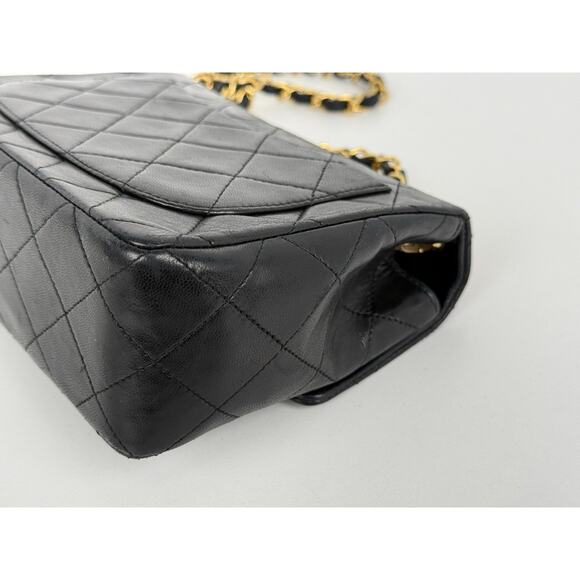 Chanel Classic Mini Square Single Flap Bag Black with Gold Hardware B-2 - Picture 11 of 16